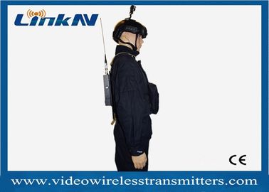 فرستنده ویدئویی تاکتیکی Manpack پلیس نظامی نظامی COFDM HDMI و CVBS دو طرفه Intercom AES256 باتری