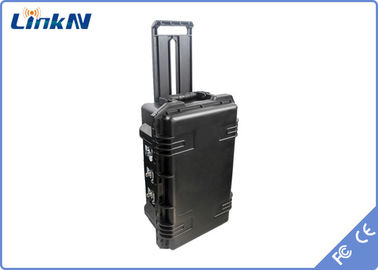 گیرنده تصویری چمدان COFDM تاکتیکی 4 کاناله IP65 با باتری و نمایشگر AES256 H.264 DC 12V
