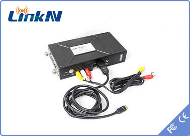 فرستنده ویدیویی تاکتیکی Manpack COFDM Modulation H.264 Battery Powered HDMI &amp; CVBS AES256 Intercom