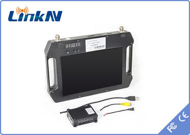 گیرنده ویدئویی قابل حمل COFDM پذیرش تنوع دو آنتن با حساسیت بالا با صفحه نمایش و باتری