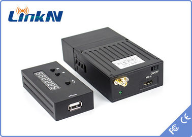 Police Mini Spy Video Trasnmitter COFDM Low Delay H.264 High Security AES256 رمزگذاری 200-2700 مگاهرتز با باتری
