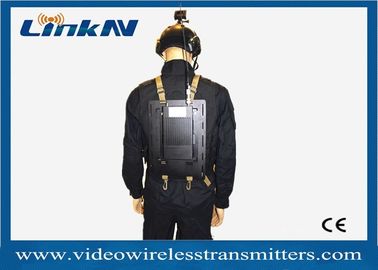 فرستنده ویدیویی تاکتیکی بدنه فرسوده COFDM QPSK HDMI &amp; CVBS AES256 باتری رمزگذاری