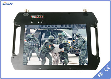گیرنده COFDM FHD با باتری و صفحه نمایش رنگی حساسیت بالا آنتن دوگانه AES256 DC 12V