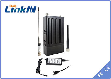 LKAV1605 COFDM فرستنده ویدیویی QPSK HDMI و CVBS H.264 کم تاخیر رمزگذاری AES256 با باتری
