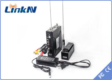 فرستنده ویدیویی تاکتیکی بدنه فرسوده COFDM QPSK HDMI &amp; CVBS AES256 باتری رمزگذاری