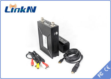 LKAV1506 فرستنده ویدئویی پلیس با باتری با برد طولانی COFDM HDMI و CVBS H.264 تاخیر کم AES256