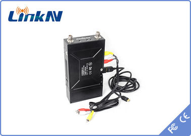 LKAV1605 COFDM فرستنده ویدیویی QPSK HDMI و CVBS H.264 کم تاخیر رمزگذاری AES256 با باتری