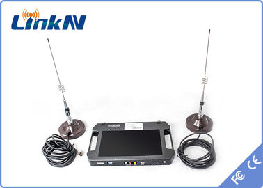 گیرنده ویدئویی تاکتیکی COFDM QPSK AES256 رمزگذاری FHD CVBS H.264 با نمایشگر باتری