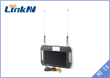 گیرنده ویدئویی COFDM دستی باتری FHD با آنتن دوگانه نمایش AES256 DC 12V