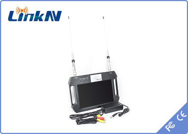 گیرنده COFDM FHD با باتری و صفحه نمایش رنگی حساسیت بالا آنتن دوگانه AES256 DC 12V