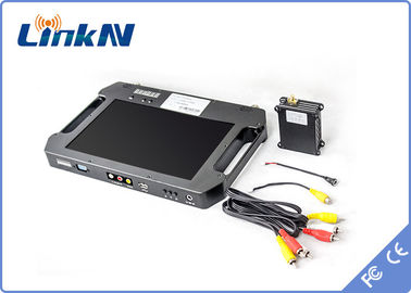 گیرنده ویدئو پلیس نظامی COFDM QPSK AES256 Encryption H.264 با باتری نمایشگر