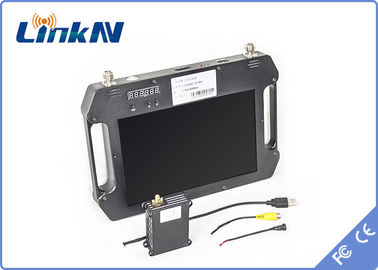 گیرنده فیلم تاکتیکی پلیس نظامی COFDM QPSK AES256 Encryption FHD CVBS H.264 با صفحه نمایش باتری