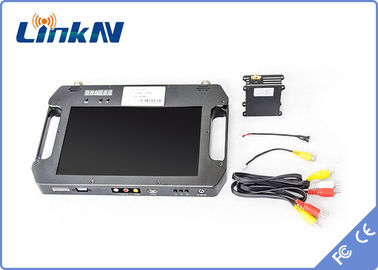 گیرنده COFDM FHD با باتری و صفحه نمایش رنگی حساسیت بالا آنتن دوگانه AES256 DC 12V