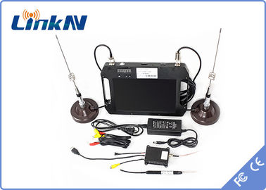 گیرنده COFDM FHD با باتری و صفحه نمایش رنگی حساسیت بالا آنتن دوگانه AES256 DC 12V