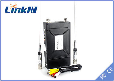 فرستنده ویدیویی تاکتیکی Manpack COFDM Modulation H.264 Battery Powered HDMI &amp; CVBS AES256 Intercom