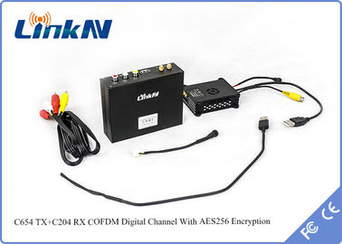 انتقال 20KM COFDM QPSK UAV دایره دوربرد با رمزگذاری AES256