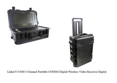 گیرنده ویدئویی COFDM HDMI CVBS با باتری و صفحه نمایش پشتیبانی از ضبط کارت HDD و TF