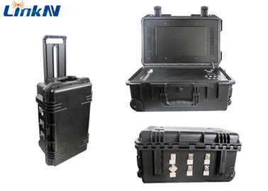 گیرنده ویدئویی COFDM با باتری و صفحه نمایش AES256 رمزگذاری 4 کانال IP65
