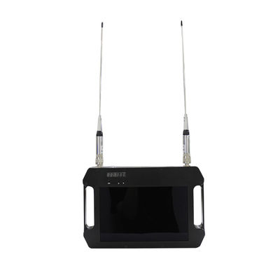 گیرنده COFDM FHD با باتری و صفحه نمایش رنگی حساسیت بالا آنتن دوگانه AES256 DC 12V